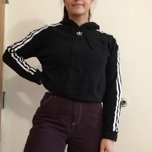 Cropped Adidas Hoodie black